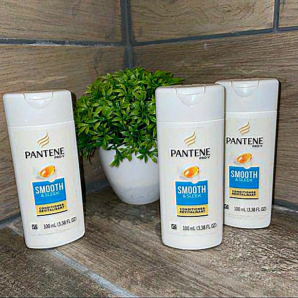 🆕Pantene Pro-V Smooth & Sleek 3‎ Conditioner 3.38 fl oz TRAVEL SIZE Hydrate - Picture 1 of 7
